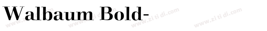 Walbaum Bold字体转换